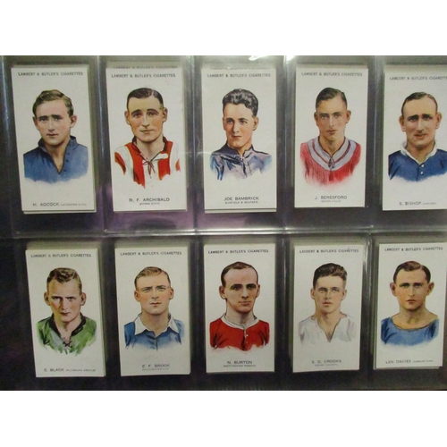 9 - Football-themed collection in 3 albums with complete sets including Ardath Famous Footballers, Galla... 