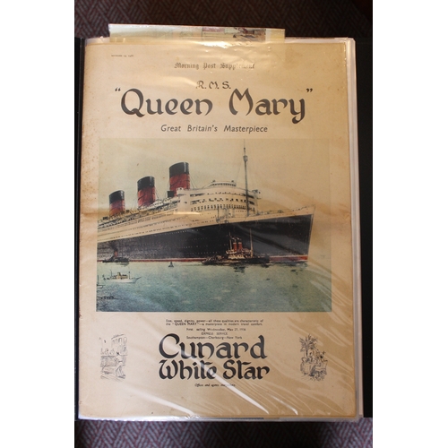 98 - Ephemera. Misc. coln. in 20 albums with strength in Cunard White Star range incl Queen Mary, QE2, et... 