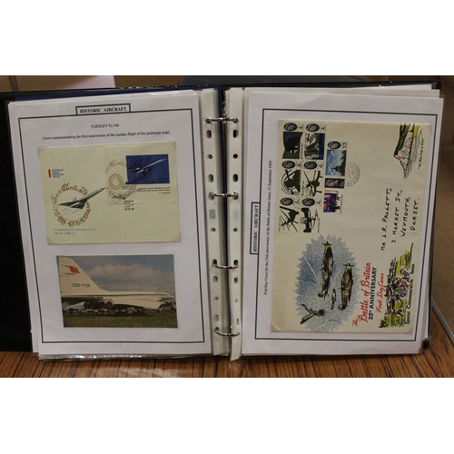 117 - Thematics. Aviation. Mainly modern coln in 12 ringbinders. Covers, postcards and stamps are somewhat... 