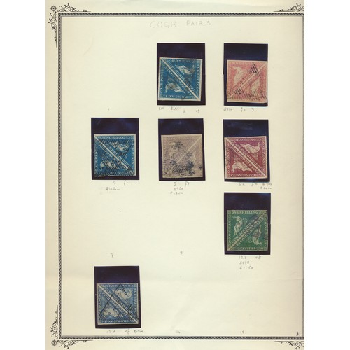 150 - Cape of Good Hope. Used range on album leaves incl 1853 1d red and 4d blue, 1855-8 vals to 1/- with ... 