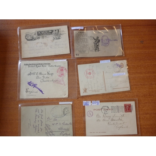 125 - Army Post Offices. Postal history & cards from around 1915 to 1920, incl Red Cross, Censorship, plus... 