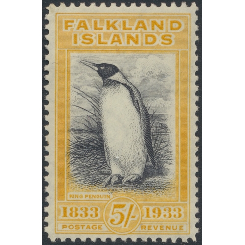 166 - Falkland Islands. 1933 Centernary of British Administration set to 5/-, M. (SG127-136). (See Photo) ... 