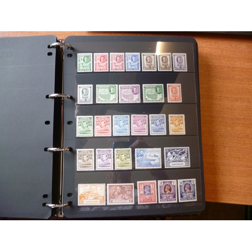 4 - BC, KGVI-QEII coln M in 2 ring binders, incl Antigua 1953-62 set, Ascension Is 1938-53 vals to 10/-,... 