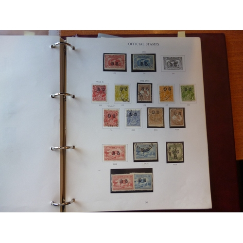 60 - BC, mostly used coln in 6 SG binders. Incl Australia 1915-28 Kangaroos to 2/- U, 1926-30 vals to 1s4... 