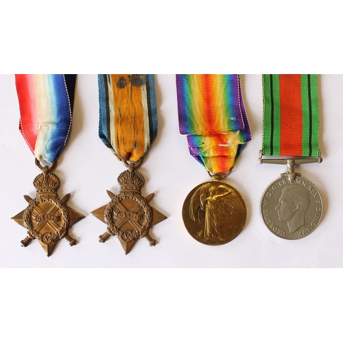 4 - WWI and WWII range with:
1. 1914-15 Star trio and Silver War Badge No B.159510 to 12479 Pte P. Barre... 