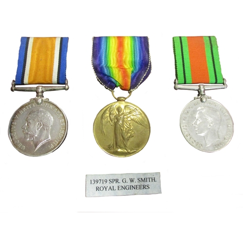 6 - WW1 range in mounted in 2 glass fronted display cases with:
1. BWM and Victory Medal to 124511 Pte L... 