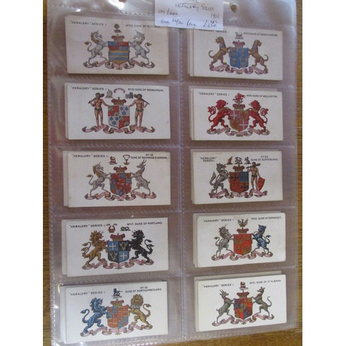 63 - Taddy. Complete set in plastic sleeves Heraldry generally good. Cat. £550. (See photo) (R)