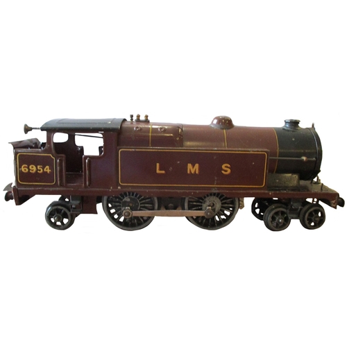 292 - Hornby. O gauge unboxed range generally good to excellent with 4-4-2 LMS 6954 electric tank locomoti... 