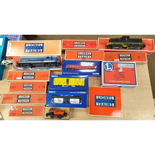 297 - Lionel. Collection of O Gauge electric trains generally very good in mostly fair to good boxes with ... 