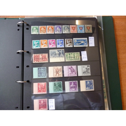 177 - Switzerland. M/U coln in 1 binder, incl 1900 UPU set U, 1949-50 set in blocks of 4 UM, International... 