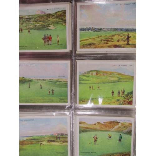 10 - Collection in album with complete sets including Churchman Can you Beat Bogey (49), Jovial Golfers, ... 