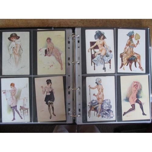 107 - Glamour coln in modern album. Artists incl. Penot, Meschini, Herouard, Meunier, Fabiani etc. Range o... 