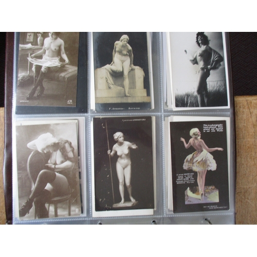 108 - Glamour. Coln. in large modern album of nudes. Salon de Paris, some reproductions and later cards no... 