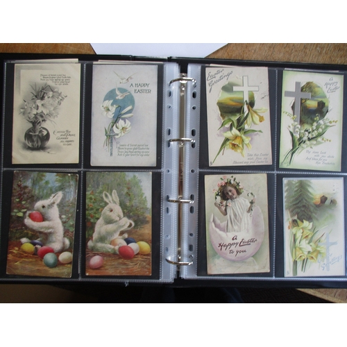 111 - Publishers. 6 albums of Tuck pub. greetings cards mainly in good clean cond.  Birthday 577, Christma... 