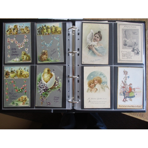 111 - Publishers. 6 albums of Tuck pub. greetings cards mainly in good clean cond.  Birthday 577, Christma... 