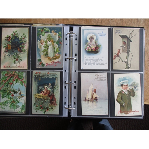 111 - Publishers. 6 albums of Tuck pub. greetings cards mainly in good clean cond.  Birthday 577, Christma... 