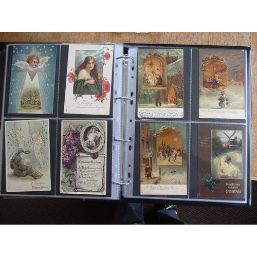 111 - Publishers. 6 albums of Tuck pub. greetings cards mainly in good clean cond.  Birthday 577, Christma... 