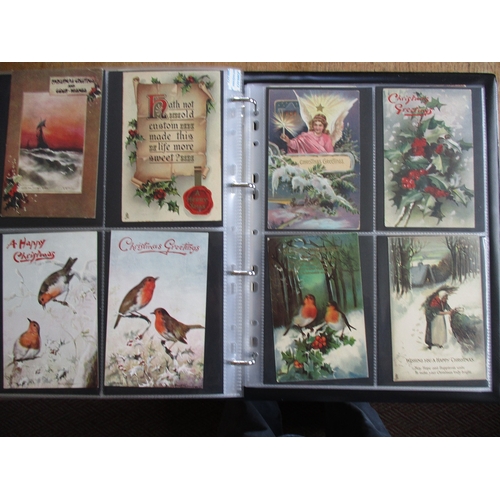 111 - Publishers. 6 albums of Tuck pub. greetings cards mainly in good clean cond.  Birthday 577, Christma... 