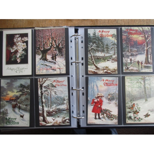 111 - Publishers. 6 albums of Tuck pub. greetings cards mainly in good clean cond.  Birthday 577, Christma... 