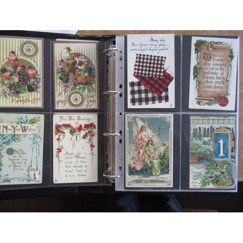 111 - Publishers. 6 albums of Tuck pub. greetings cards mainly in good clean cond.  Birthday 577, Christma... 