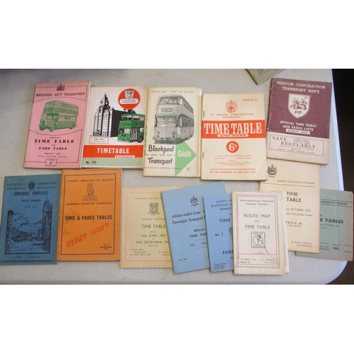 118 - Good collection of mainly railway, bus, tram and combined timetables, majority are North West includ... 