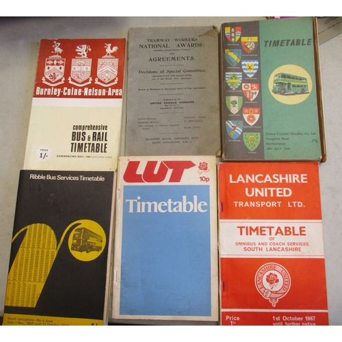 118 - Good collection of mainly railway, bus, tram and combined timetables, majority are North West includ... 