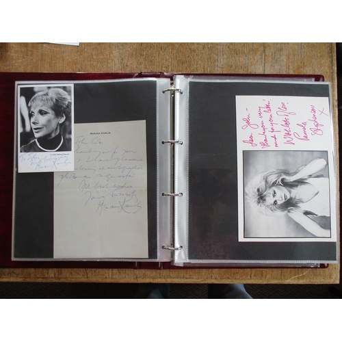 119 - Ephemera. Autographs. Coln. in modern album and loose of later stars some with letters. Leslie Phill... 