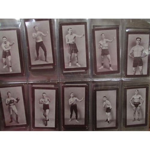 13 - Collection in 6 albums with complete sets including Churchman Boxing Personalities, Kings of Speed, ... 