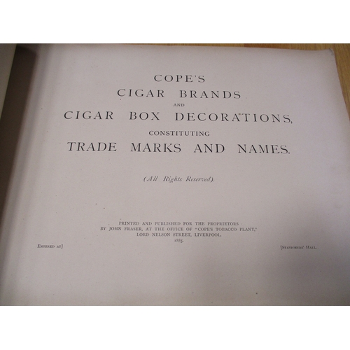 14 - Collection including cigarette industry memorabilia with Cope's brands and cigar box decorations, co... 