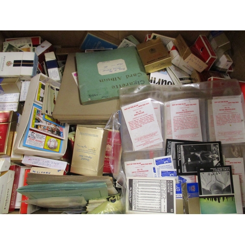 16 - Accumulation in multiple albums, loose, cigarette card packets, stock books, paper albums etc with p... 