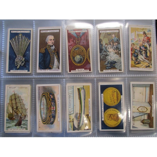 17 - Collection in 3 albums with complete sets including Gallaher Battle Honours, Players Cricketers 1930... 