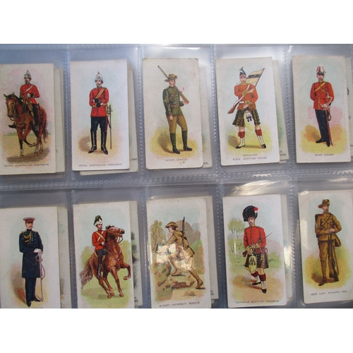 17 - Collection in 3 albums with complete sets including Gallaher Battle Honours, Players Cricketers 1930... 