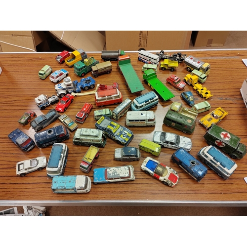 183 - Collection of unboxed cars, vans, trucks, military vehicles etc. generally fair/good due to general ... 