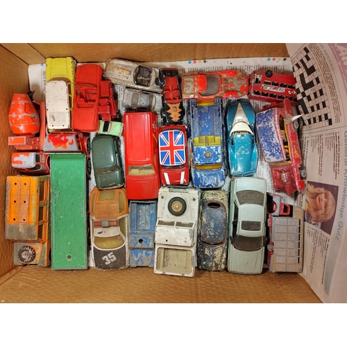 183 - Collection of unboxed cars, vans, trucks, military vehicles etc. generally fair/good due to general ... 