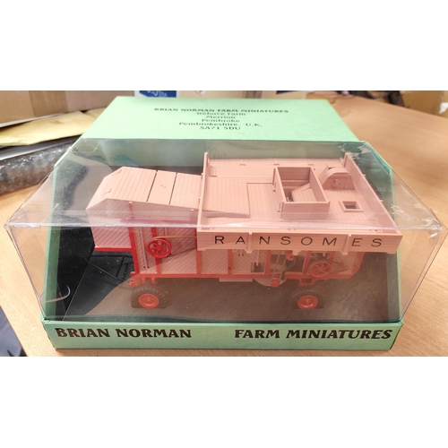 207 - Brian Norman. 'Ransomes' Threshing Machine No.09 plaster pink, red, red wheels, black tyres, mint in... 