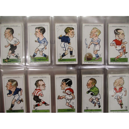 21 - Collection in album with complete sets including Gallaher Footballers, Footballers in Action, Ogdens... 