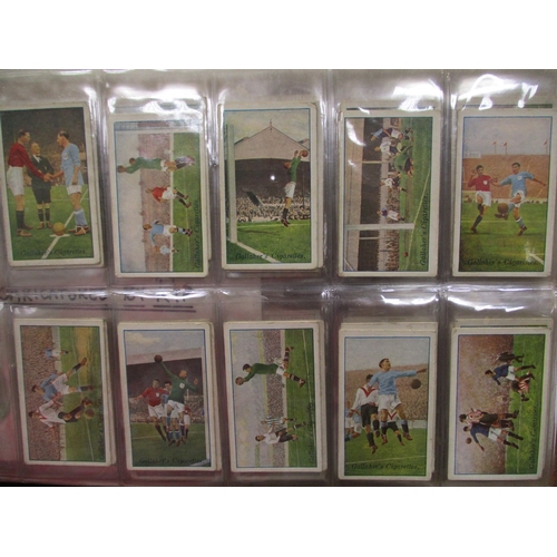 21 - Collection in album with complete sets including Gallaher Footballers, Footballers in Action, Ogdens... 