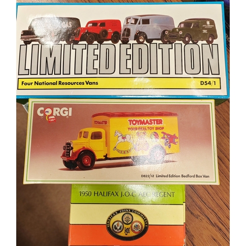 221 - Corgi. Collection generally mint in mostly very good/excellent boxes of cars, buses, trucks, trailer... 