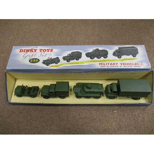 243 - Dinky. Military Gift Set No 699 generally excellent in excellent box. (See photo) (½B)