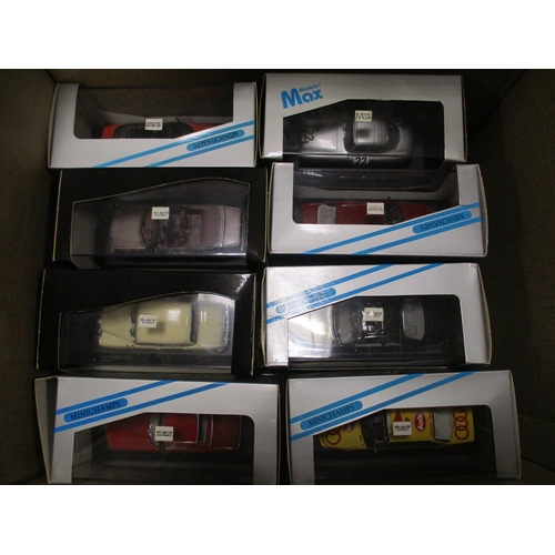 253 - Minichamps. Boxed collection including Autobianchi No 400 121100, BMW No 431 020021,  Mercedes No 43... 