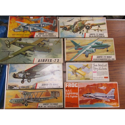 256 - Collection of aircraft, cars, motorbikes with a range of scales including ranges from Airfix, Matchb... 