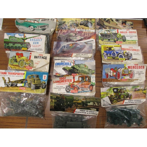 258 - Collection of aircraft, cars, motorbikes with a range of scales including ranges from Airfix, Matchb... 