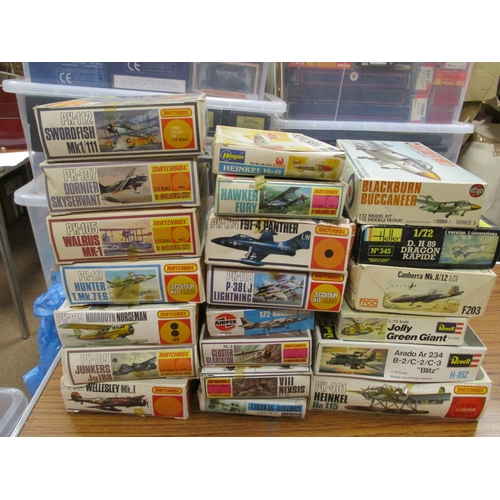 258 - Collection of aircraft, cars, motorbikes with a range of scales including ranges from Airfix, Matchb... 