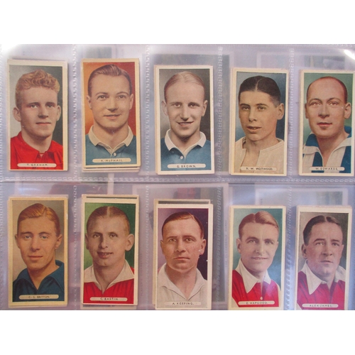 26 - Collection in album with complete sets including Ardath Famous Footballers, Ogdens Boy Scouts, Derby... 