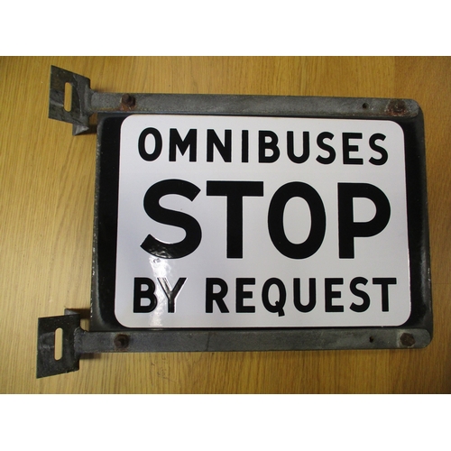 260 - Collection of enamel signs with bus stop sign detailing Service 5, 11 and 105 with place names, gree... 