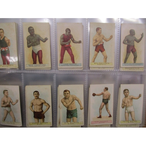 31 - Collection in album with part sets including Davey Boxing set, Wills Scissors Boxers (31), British A... 