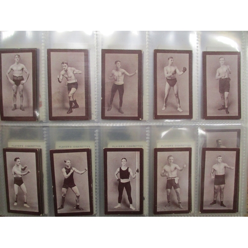 31 - Collection in album with part sets including Davey Boxing set, Wills Scissors Boxers (31), British A... 