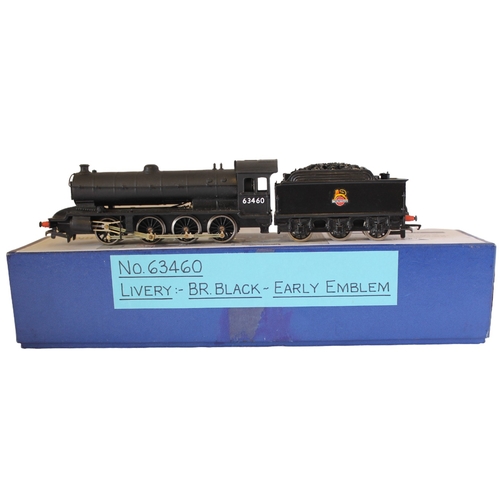 320 - DJH. OO gauge kit built NER T3/LNER/BR Marsh Q7 0-8-0 BR 63460 black K17 locomotive and tender, near... 