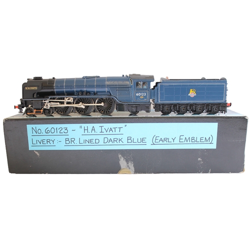 322 - DJH. OO gauge kit built Peppercorn A1 Class 4-6-2 BR 60123 'H.A. Ivatt' lined dark blue K30 locomoti... 