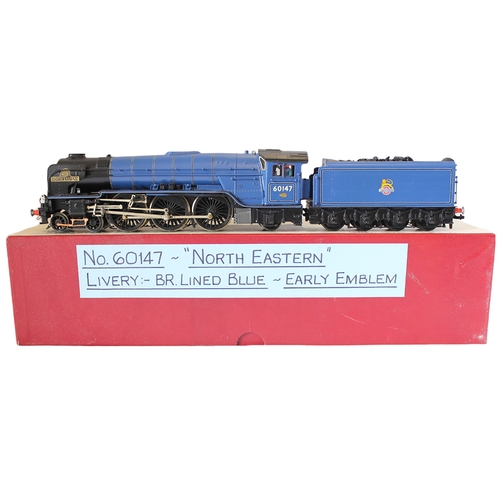 326 - DJH. OO gauge kit built Peppercorn A1 Class 4-6-2 BR 60147 'North Eastern' lined blue K30 locomotive... 